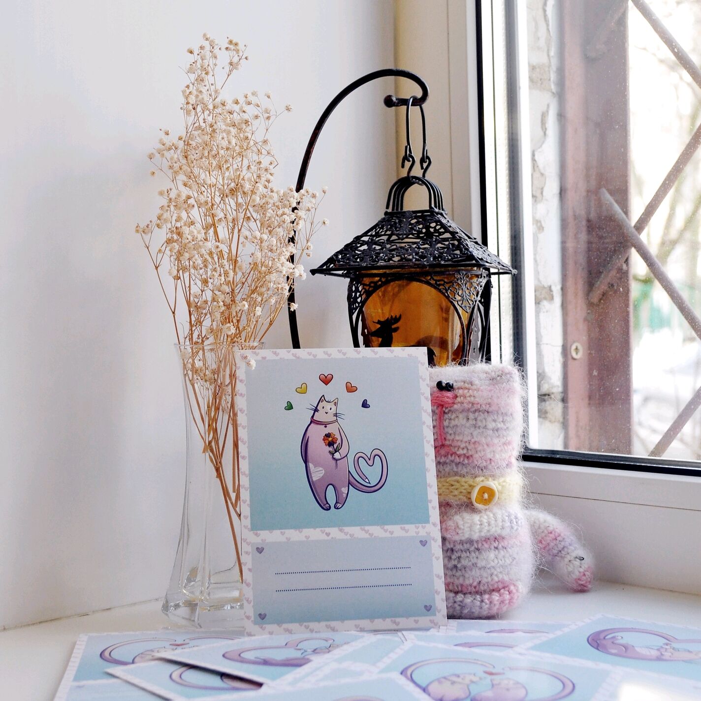 Подарочные открытки "Любовь и котики" в интернет-магазине на Ярмарке ...