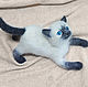 Сиамский котенок Рудик. Валяная игрушка из шерсти, Войлочная игрушка, Зея,  Фото №1