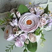 Цветы и флористика handmade. Livemaster - original item The bouquet in the bag. Pastel. Flowers polymer clay handmade. Handmade.