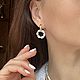 Серьги в позолоте с подвесками. Серьги классические. Dinasty_jewels. Интернет-магазин Ярмарка Мастеров.  Фото №2