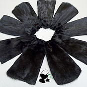 Материалы для творчества handmade. Livemaster - original item Muskrat dyed. Tanned fur pelts. Color black. Handmade.
