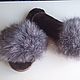 Slippers made of fur sheepskin Fox, Flip flops, Moscow,  Фото №1