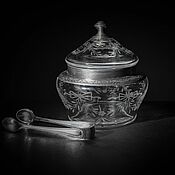 Посуда handmade. Livemaster - original item Sugar bowl: Sugar bowl. silver. Handmade.