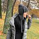 Шапка-ушанка вязаная УМА с подкладкой серый и моренго. Шапка-ушанка. Семейный бренд вязаной одежды БЛИЗКО. Ярмарка Мастеров.  Фото №5