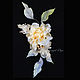 Brooch-pin: Peari rose. Brooches. Silk flowers of Olga Dovgal (Odovgal). Online shopping on My Livemaster.  Фото №2