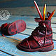 'Pencil holder shoes' genuine leather ,handmade. Pencil holders. VOLGA-VOLGA. My Livemaster. Фото №4