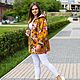 NATALINI Летняя куртка из хлопка яркие  крупные розы на горчичном фоне. Куртки. NATALINI. Ярмарка Мастеров.  Фото №9