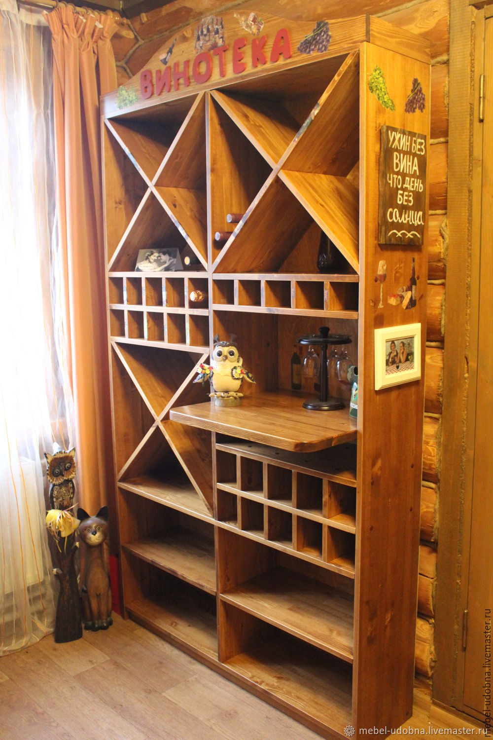 Деревянный винный шкаф для дома своими руками