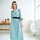 Midi dress loose from viscose silk Menthol, summer blue, Dresses, Novosibirsk,  Фото №1