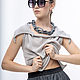  Lt_014angora_perl Top with collar, angora color/mother of pearl. Tops. The fashion house Julia Sindrevich. My Livemaster. Фото №6