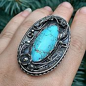 Украшения handmade. Livemaster - original item Ring silver. A turquoise ring. Silver ring.. Handmade.