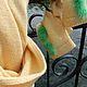 Yellow knitted scarf and mittens with POM-poms, Wraps, Kirov,  Фото №1