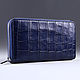 Crocodile leather wallet with one zipper IMA0032VC45, Wallets, Moscow,  Фото №1
