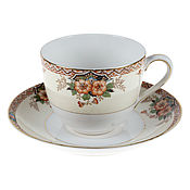 Винтаж: Чайное трио антикварное чашка блюдце и тарелка фарфор винтаж Англия