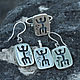Earrings, Ring and Pendant Rock Carvings Men Made of Silver RO0027, Jewelry Sets, Yerevan,  Фото №1