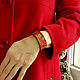 Order Leather bracelet 'Maple leaves' 25 mm wide. schwanzchen. Livemaster. . Cuff bracelet Фото №3