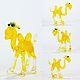 Collectible micro figurine made of colored glass Camel Mameluke Ali. Miniature figurines. In Glass. Online shopping on My Livemaster.  Фото №2