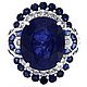 Заказать Кольцо сапфир (14.2 ct), цирконы, р.18,0 серебро 925 пробы. Максимов - ювелир. Ярмарка Мастеров. . Кольца Фото №3