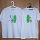 Paired T-shirts 'Rick and Morty', hand-painted. Gifts for February 14. heavycraft. Online shopping on My Livemaster.  Фото №2