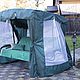 Тент шатер сетка для садовых качелей с дугообразной крышей. Качели садовые. Tent1. Интернет-магазин Ярмарка Мастеров.  Фото №2
