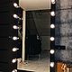 Гримерное зеркало с лампочками на подставке 200х100 см Черное, Зеркала, Москва,  Фото №1