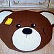 Children's rug, knotted cord Teddy Bear. Floor mats. knitted handmade rugs (kovrik-makrame). My Livemaster. Фото №6