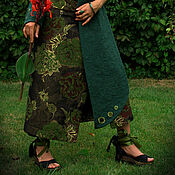 Одежда handmade. Livemaster - original item Simple wraparound jacquard skirt «Jardin». Handmade.