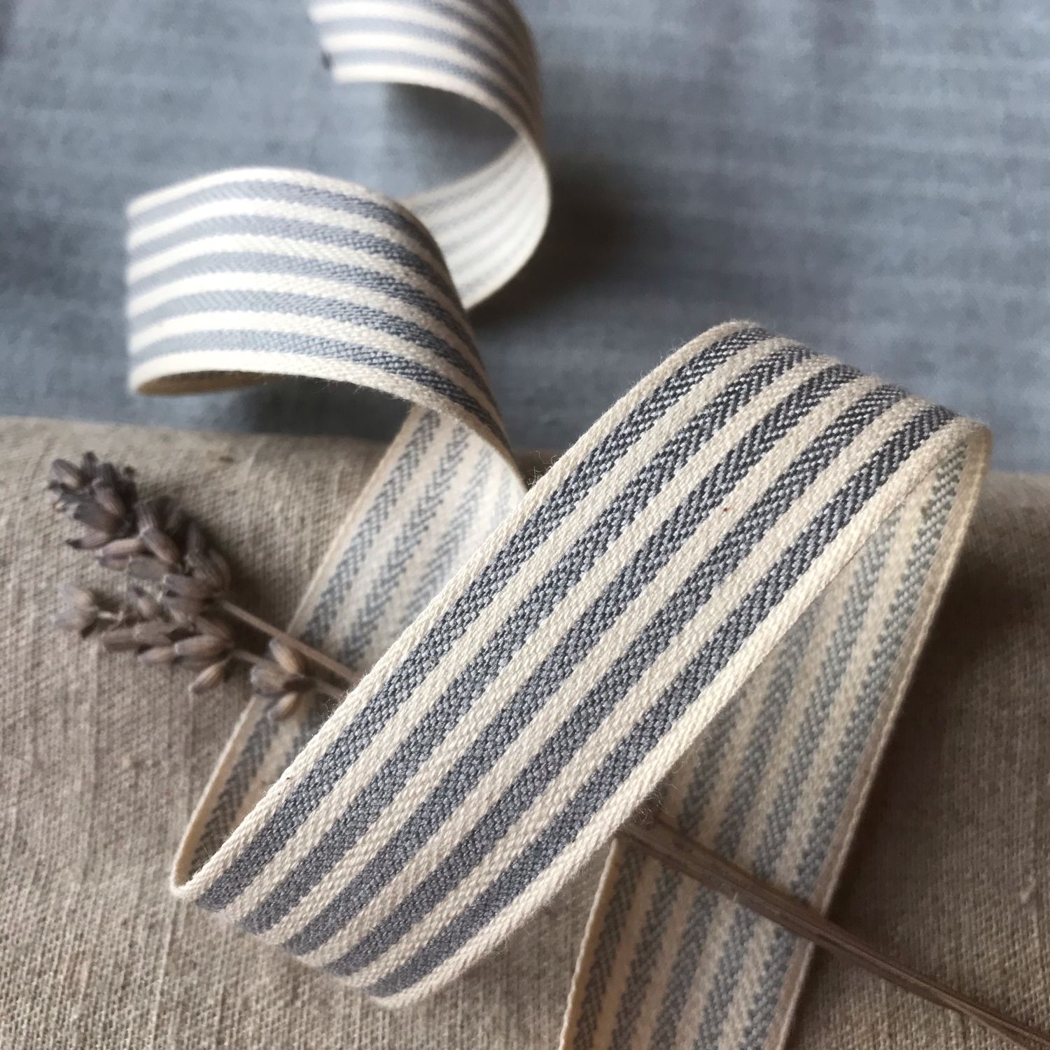 Льняная лента \"Туманно-серая\" купить в интернет-магазине Ярмарка ...