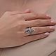 Кольцо с топазом скай серебро 925 пробы в инкрустации фианитов. Кольца. MARIA GUSEVA Fashion Jewelry. Ярмарка Мастеров.  Фото №5