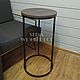 Круглый кофейный столик лофт ROUND brown. Столы. SLIVA wood deco. Ярмарка Мастеров.  Фото №6