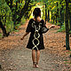 Ethnic Linen Dress «Chocolate» Hand-made Folk Midi Dress, Dresses, Moscow,  Фото №1