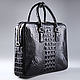 Сумка для документов из кожи крокодила IMA0551B1. Портфель. CrocShop товары из экзотической кожи. Ярмарка Мастеров.  Фото №8