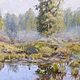  Лесное озеро. Картины. Картины от художника Наталии Корбух. Ярмарка Мастеров.  Фото №4