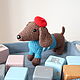 Knitted Dachshund 'Croissant', Stuffed Toys, Moscow,  Фото №1
