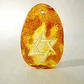 Украшения handmade. Livemaster - original item Star of David natural amber R-578. Handmade.