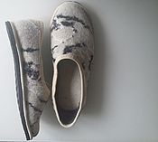 Обувь ручной работы handmade. Livemaster - original item Felt Slippers for women closed with a heel. Handmade.