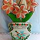 The carrot ginger Vase with lilies. Gingerbread Cookies Set. sweets for joy (galinadenisenko). My Livemaster. Фото №5
