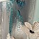 Картина «Объёмные цветы с бирюзой». Картины. Daria Goncharova (@dariadecor). Ярмарка Мастеров.  Фото №6