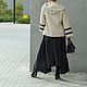 Black floor length skirt 4 wedges on a crepe yoke. Skirts. NATALINI. My Livemaster. Фото №5