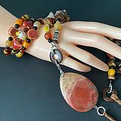 Украшения handmade. Livemaster - original item A set of jewelry made of natural stones, stylish jewelry boho beads. Handmade.