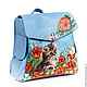 Order Backpack 'Kitten and butterfly'. Pelle Volare. Livemaster. . Backpacks Фото №3