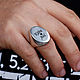 Кольцо-печатка: Мужской перстень с гравировкой уникальный дизайн