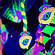 Грибное триповое флюрное полотно "Psilocybin World". Создание дизайна. fractalika. Ярмарка Мастеров.  Фото №4