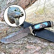 Сувениры и подарки handmade. Livemaster - original item Damascus Steel Knife Bear. Handmade.