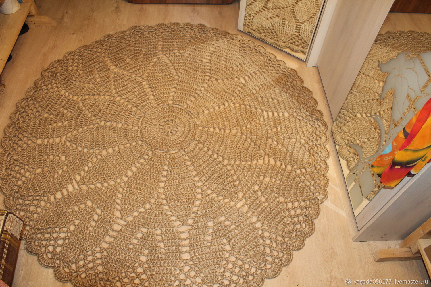Round jute carpet, Floor mats, Kaluga,  Фото №1