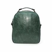Сумки и аксессуары handmade. Livemaster - original item Backpacks: Women`s Backpack leather Green Gloris Mod. R26t-632-1. Handmade.