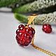 Red Raspberry pendant on a chain. Pendant. ToutBerry. Online shopping on My Livemaster.  Фото №2