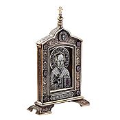 Картины и панно handmade. Livemaster - original item Copy of Icon "Saint Nicholas" (medium). Handmade.