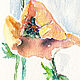 Order watercolor. Watercolor miniature. flowers. Oriental poppy. ArtShipilina. Livemaster. . Pictures Фото №3