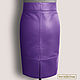 Pencil skirt 'Melania' from natural. leather/suede (any color), Skirts, Podolsk,  Фото №1